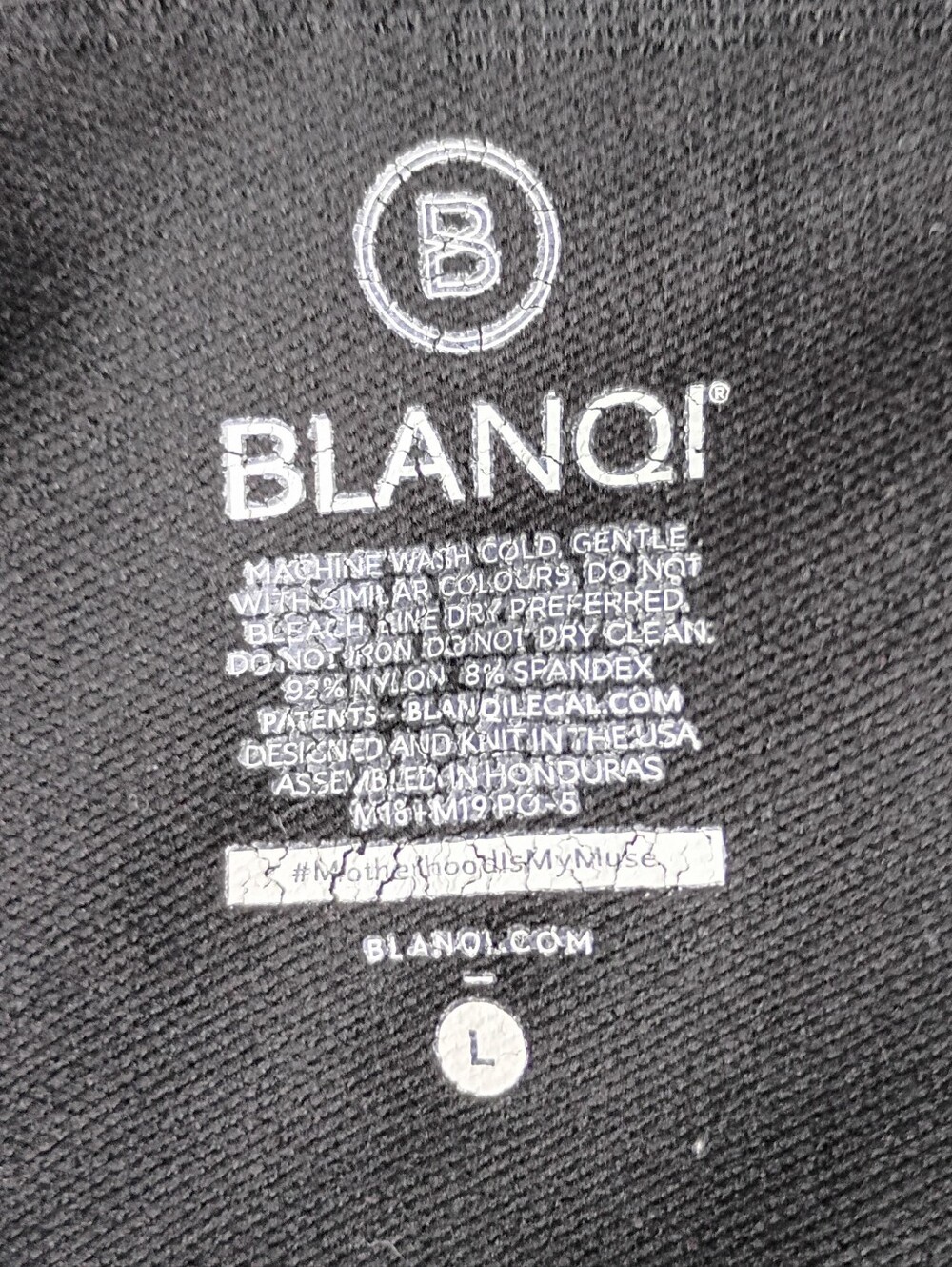 BLANQI Maternity Leggings with Built-In Belly Support in Black - Picture 5 of 5